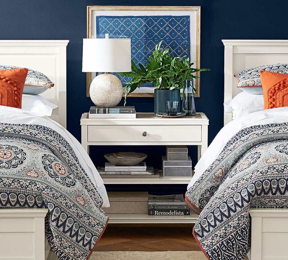 Clara Lattice Wide Nightstand Pottery Barn Australia